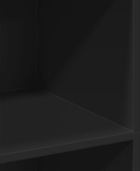 Fekete szerelt fa magasszekrény 70 x 41 x 124 cm