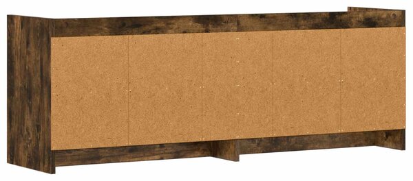 TV szekrény 135 x 33 x 47 cm Füstös Tölgy Szerelt Fa
