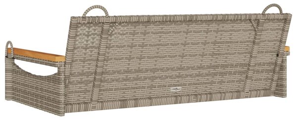 Szürke polyrattan hintapad 109 x 62 x 40 cm