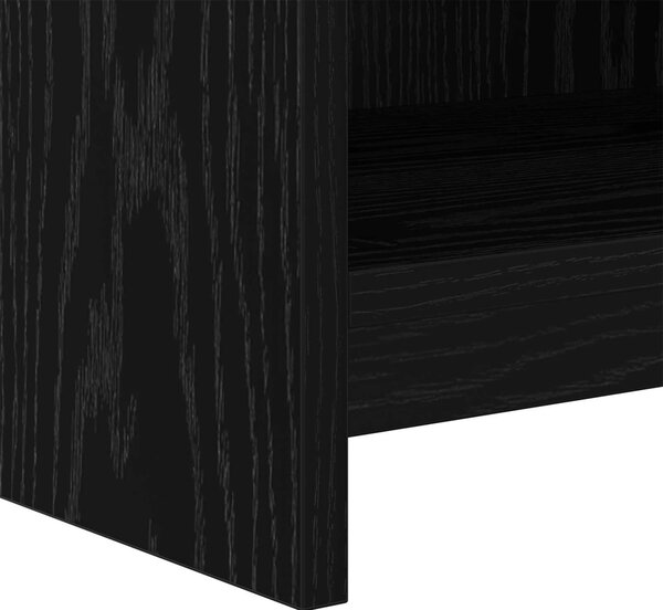 TV szekrény 168 x 33 x 47 cm Fekete Tölgy Szerelt Fa