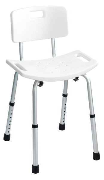Stool With Back zuhanyszék háttámlával, 54 x 49 cm - Wenko