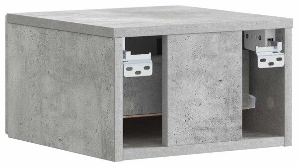 Fali éjjeli szekrény Betonszürke 49 x 34,5 x 20 cm Szerelt Fa