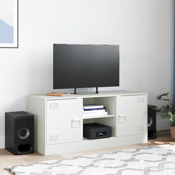 Fehér acél TV-szekrény 99 x 39 x 44 cm
