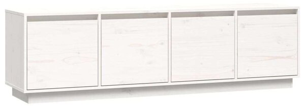 VIDAXL Fehér Tömör Fenyőfa TV-szekrény - 156x37x45 cm