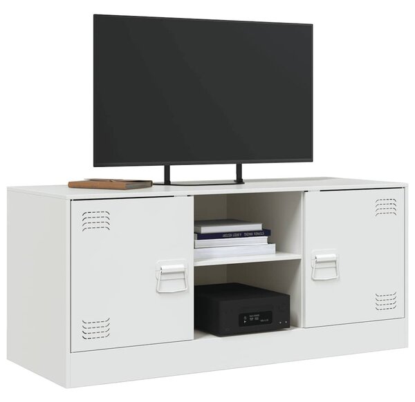 Fehér acél TV-szekrény 99 x 39 x 44 cm