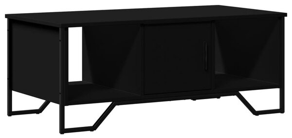 Fekete szerelt fa dohányzóasztal 100 x 51 x 40 cm