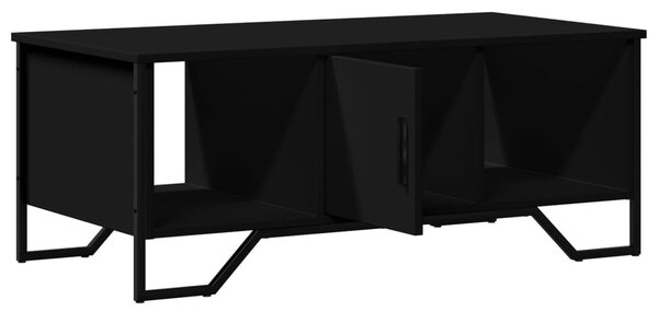 Fekete szerelt fa dohányzóasztal 100 x 51 x 40 cm