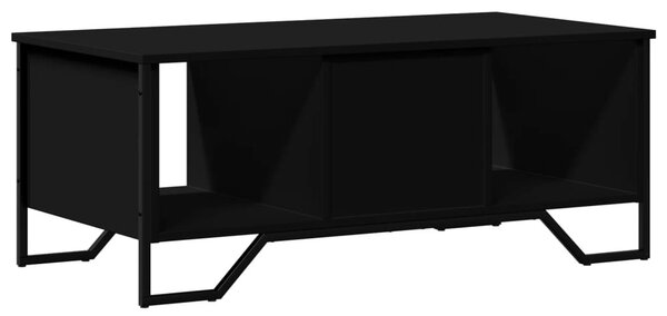 Fekete szerelt fa dohányzóasztal 100 x 51 x 40 cm