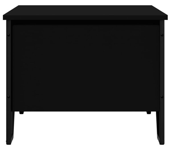 Fekete szerelt fa dohányzóasztal 100 x 51 x 40 cm