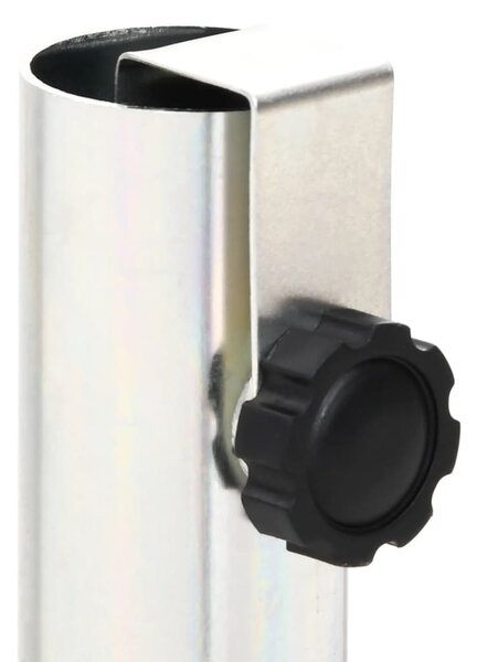 Ezüstszínű acél napernyőtalp tüskékkel Ø32-38 mm