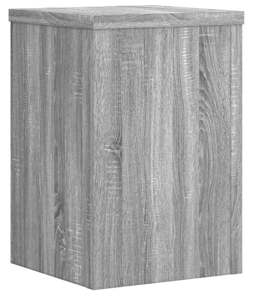 2 db szürke sonoma szerelt fa növénytartó állvány 25x25x35 cm