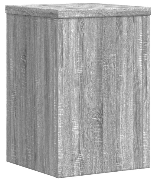 2 db szürke sonoma szerelt fa növénytartó állvány 25x25x35 cm