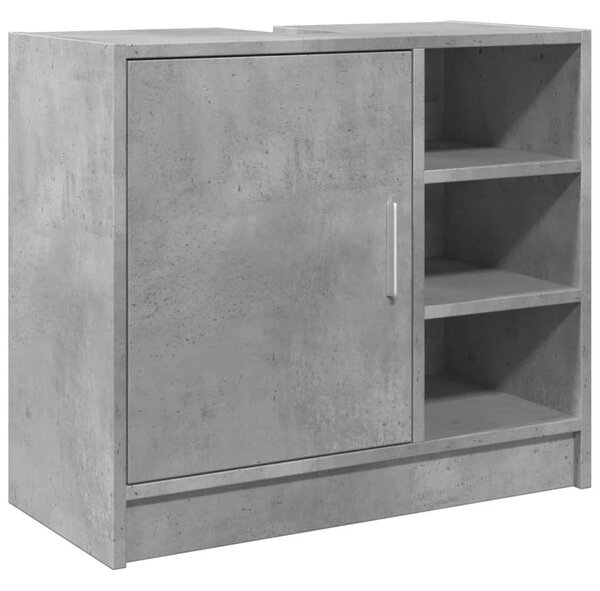 Betonszürke szerelt fa mosdószekrény 63 x 29 x 55 cm