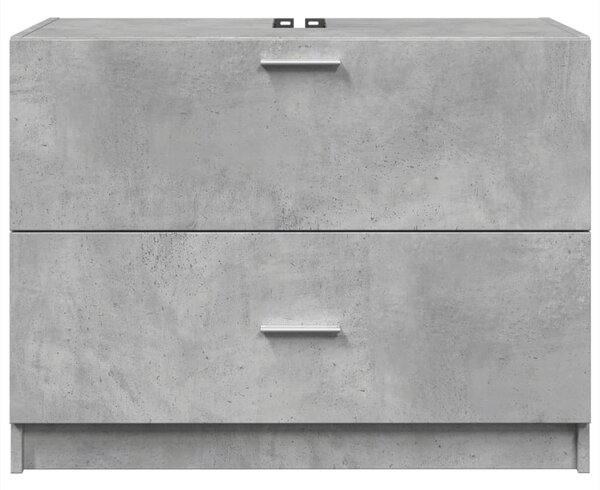 Betonszürke szerelt fa mosdószekrény 78 x 37 x 59 cm