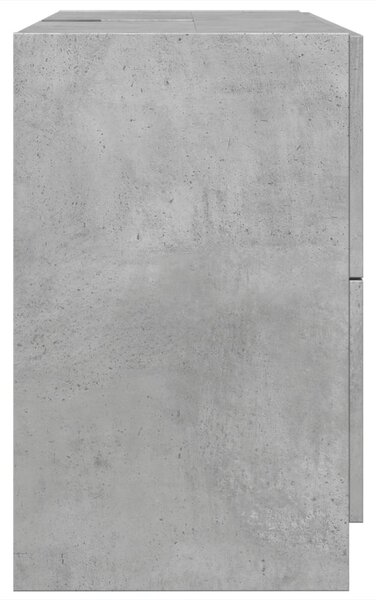 Betonszürke szerelt fa mosdószekrény 78 x 37 x 59 cm