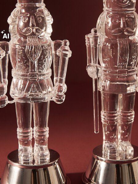 Sinsay - Karácsonyi LED dekorációs szett diótörő figura formában 2 pack - fehér