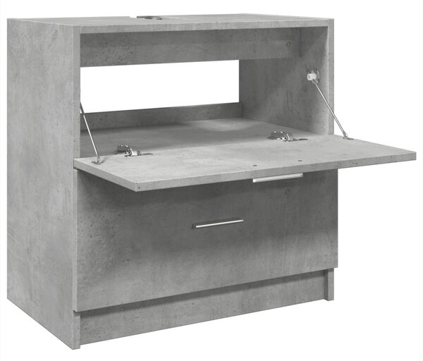Betonszürke szerelt fa mosdószekrény 59 x 37 x 59 cm