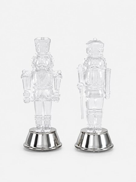Sinsay - Karácsonyi LED dekorációs szett diótörő figura formában 2 pack - fehér