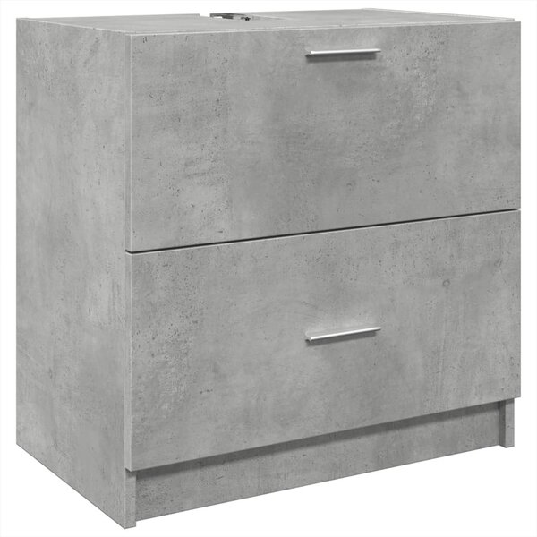 Betonszürke szerelt fa mosdószekrény 59 x 37 x 59 cm