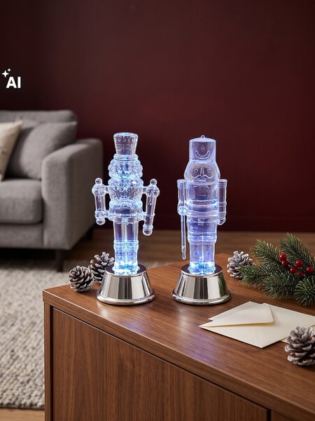 Sinsay - Karácsonyi LED dekorációs szett diótörő figura formában 2 pack - fehér