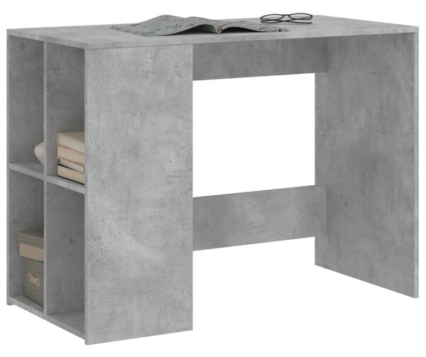 Betonszürke szerelt fa íróasztal 102x50x75 cm