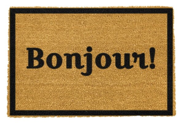 Bonjour természetes kókuszrost lábtörlő, 40 x 60 cm - Artsy Doormats