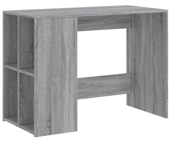 Szürke sonoma színű szerelt fa íróasztal 102x50x75 cm