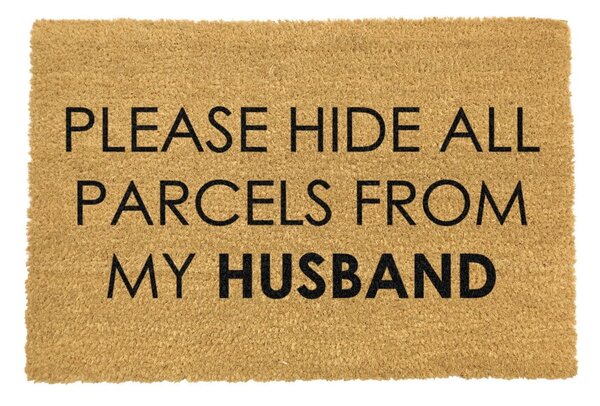 Please Hide természetes kókuszrost lábtörlő, 40 x 60 cm - Artsy Doormats