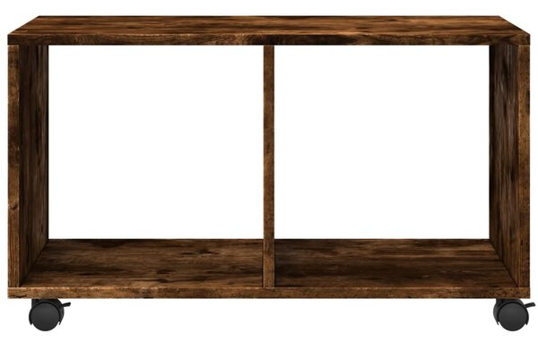 Füstös tölgy színű szerelt fa görgős szekrény 72 x 33 x 42,5 cm