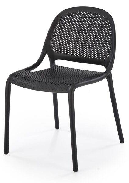 K532 rakásolható kültéri étkezőszék (Szín: fekete)