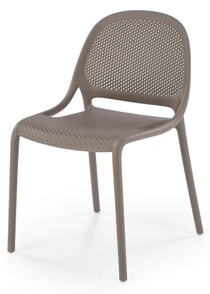 K532 rakásolható kültéri étkezőszék (Szín: khaki)