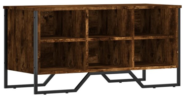 Füstös tölgy színű szerelt fa cipőszekrény 90 x 38 x 45,5 cm