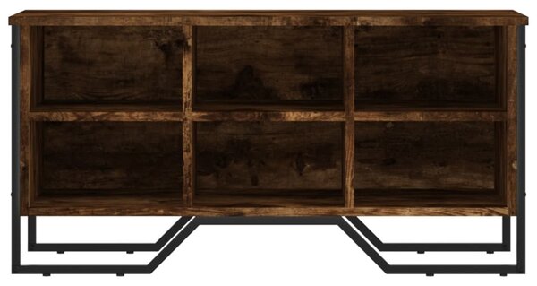 Füstös tölgy színű szerelt fa cipőszekrény 90 x 38 x 45,5 cm