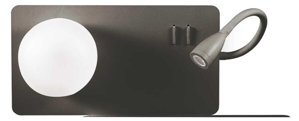 Ideal Lux Ideal Lux - LED Fali spotlámpa BOOK 1xG9/28W + LED/3W/230V fekete ID174846