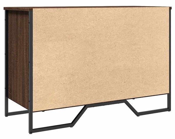 Barna tölgy színű szerelt fa cipősszekrény 90 x 38 x 61,5 cm