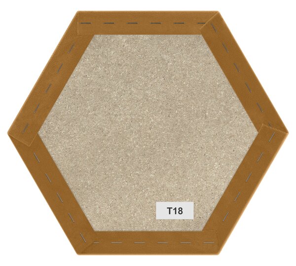 Kárpitozott panel - Hatszög - 30x26cm Szín: Barna