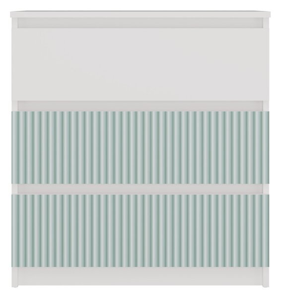 MIX M3 ARTEO komód, 70x75x40 cm, fehér-mentazöld