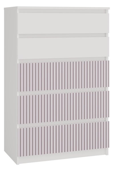 MIX M5 ARTEO komód 109, 70x109.5x40 cm, fehér-rózsaszín