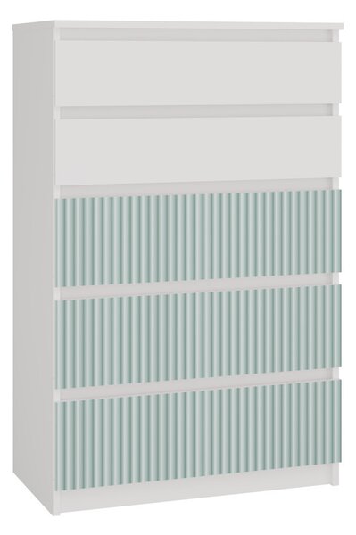 MIX M5 ARTEO komód 109, 70x109.5x40 cm, fehér-mentazöld