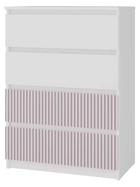 MIX M4 ARTEO komód, 70x97x40 cm, fehér-rózsaszín