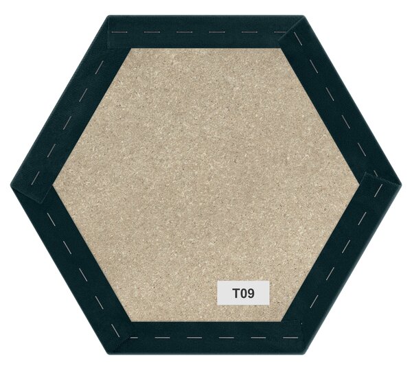 Kárpitozott panel - Hatszög - 40x35cm Szín: Fekete