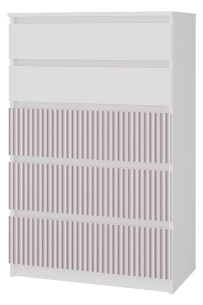 MIX M5 ARTEO komód 109, 70x109.5x40 cm, fehér-rózsaszín