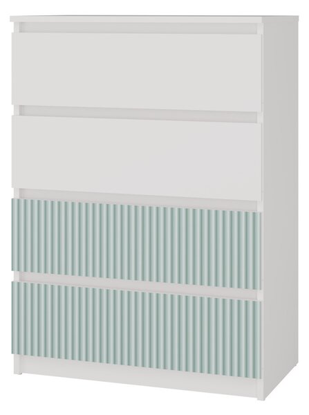 MIX M4 ARTEO komód, 70x97x40 cm, fehér-mentazöld