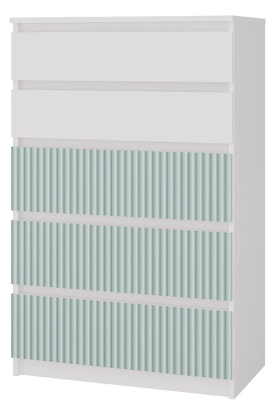 MIX M5 ARTEO komód 109, 70x109.5x40 cm, fehér-mentazöld