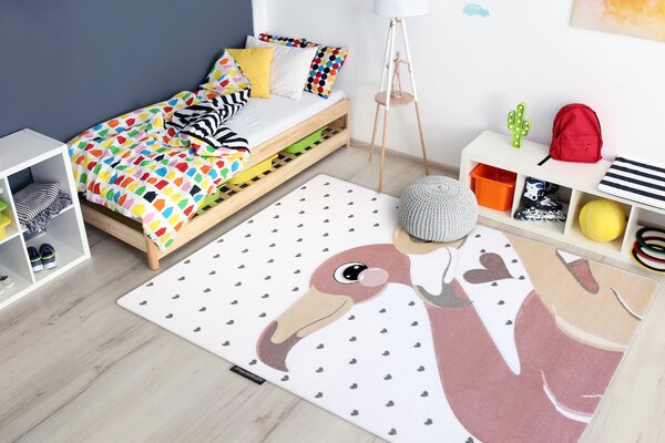 PETIT szőnyeg FLAMINGOS Flamingók szív krém