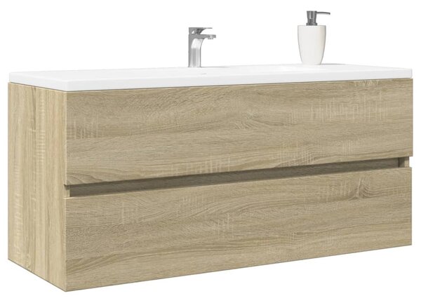 Sonoma tölgy szerelt fa fürdőszobai mosdószekrény 100x38,5x45cm