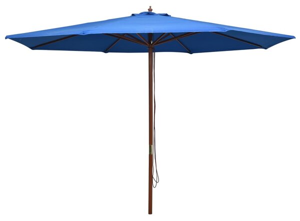 Kék kültéri napernyő farúddal 350 cm