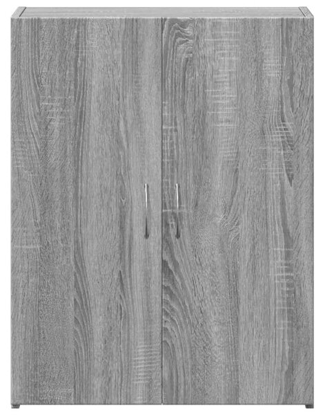 Szürke sonoma színű szerelt fa irattartó szekrény 60x32x77,5 cm