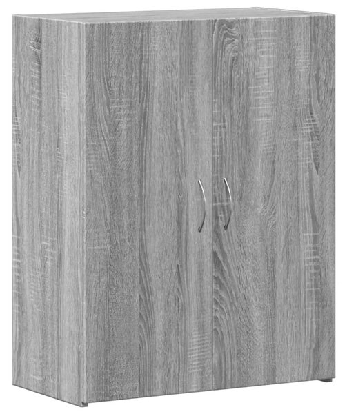 Szürke sonoma színű szerelt fa irattartó szekrény 60x32x77,5 cm