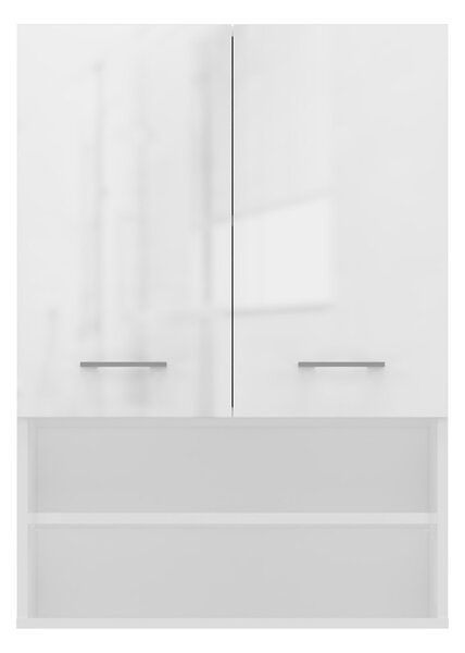 Pola mini DK felső fürdőszoba szekrény, fényes fehér